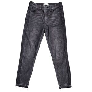 Abercrombie & Fitch High Rise Super Skinny Ankle Fray Jeans 2 Toned Black 28 6R